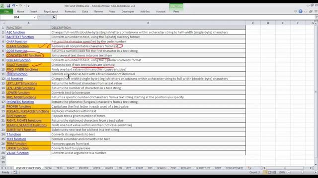 Introduction to String and Text Functions in Excel(LEN, LEFT, RIGHT, UPPER, LOWER, FIND, SEARCH etc смотреть онлайн