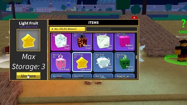 How To Unstore & Drop Fruits In Sea 1 in Blox Fruits смотреть онлайн
