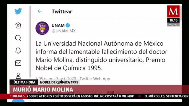 Murió Mario Molina, el mexicano que ganó el Nobel de Química смотреть онлайн