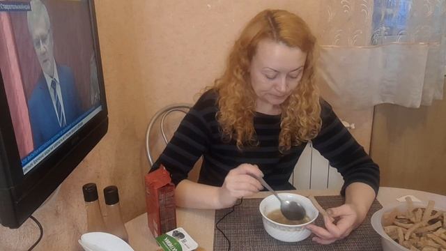 суп гороховый музыкальный/мукбанг