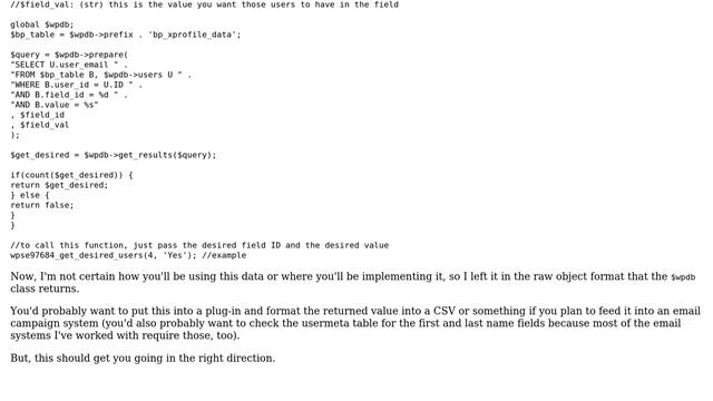 Wordpress: BuddyPress: How to get info of users filtered by some x-profile data? (3 Solutions!!) смотреть онлайн