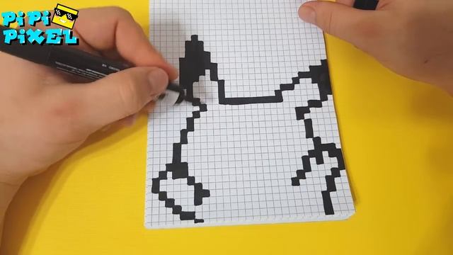 ШОК! РЕАЛИСТИЧНЫЙ ПИКАЧУ рисуем по клеточкам !Very Pikachu Easy !PIPIXEL ART HOW TO DRAW !