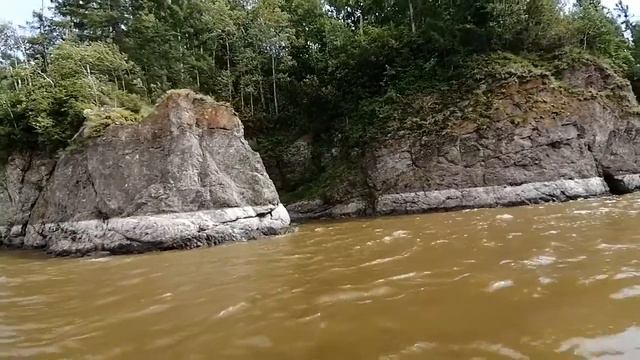 Утесы и скалы Амура вблизи. Нижний Амур лето 2020. смотреть онлайн