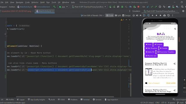 Compose WebView Part 7 | Hide elements from web view смотреть онлайн