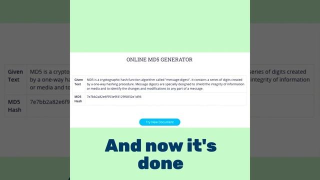 ONLINE MD5 GENERATOR | Tool5 смотреть онлайн