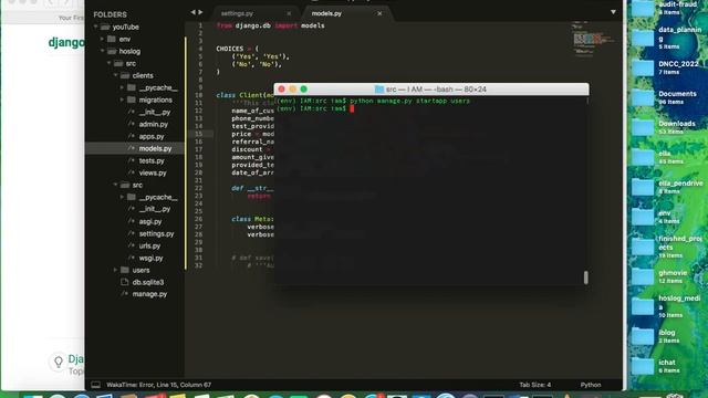 Implementation of Django restframework with vue and axios - Clients and Users models Part 1 смотреть онлайн