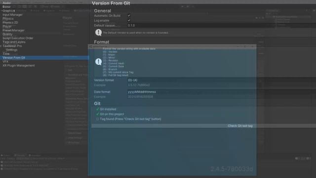 Unity asset to get version automatically from Git tags смотреть онлайн