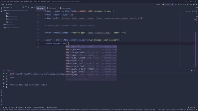 قسمت پنجم آموزش selenium python (کار با tab ها و ActionChains) смотреть онлайн