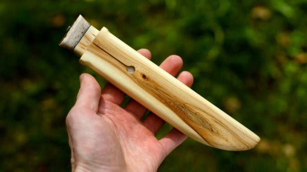 Нож в ДЕРЕВЯННЫХ ножнах, подробная инструкция.
