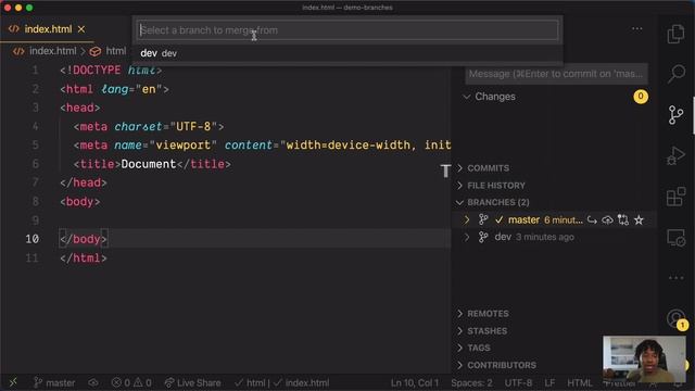 How to Manage Git Branches and Merge Conflicts with VS Code смотреть онлайн