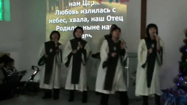 Счастливого Рождества! Церковь Сун Бок Ым г.Тараз, 25.12.2011 г. смотреть онлайн