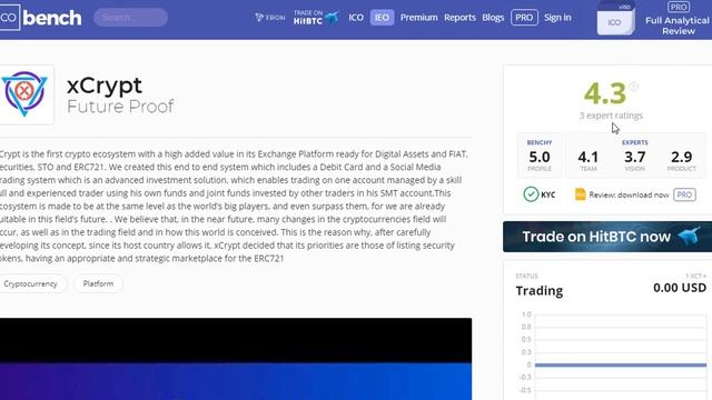 xCrypt рейтинг проекта смотреть онлайн