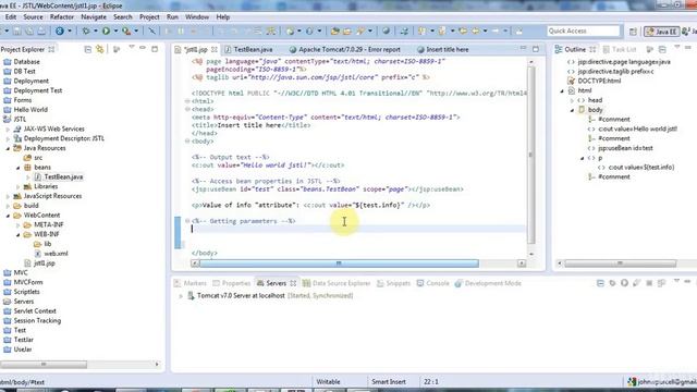 003 Getting URL Parameters in JSTL смотреть онлайн