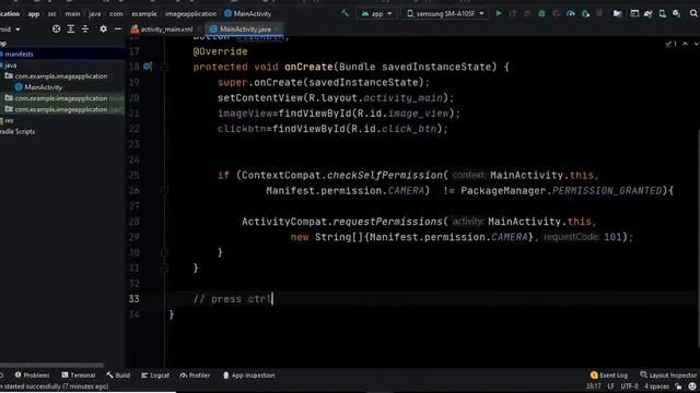 Open Camera and Capture Image|| Display in ImageView in Android Studio|tutorial#12|(2022) смотреть онлайн