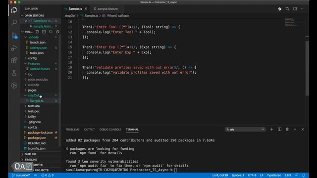 Configuring Protractor with Cucumber in VSCode | Reporting смотреть онлайн