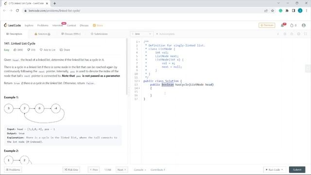 Cycle Detection in Linked List using JAVA смотреть онлайн