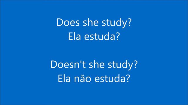 Curso de Inglês - Aula 51 - Verbo estudar (to study) no Present Tense na forma interrogativa смотреть онлайн
