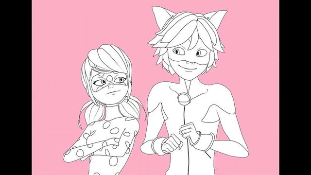 Детская раскраска «Леди Баг и Супер-Кот» «Miraculous, les aventures de Ladybug et Chat Noir» смотреть онлайн