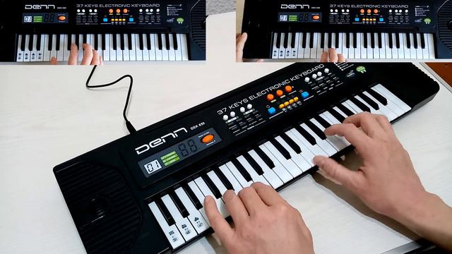 Пишем музыку на игрушечном синтезаторе Denn DEK-850 смотреть онлайн