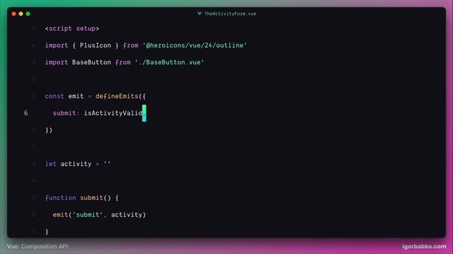 Vue Composition API From Scratch #35 - Activity form component смотреть онлайн
