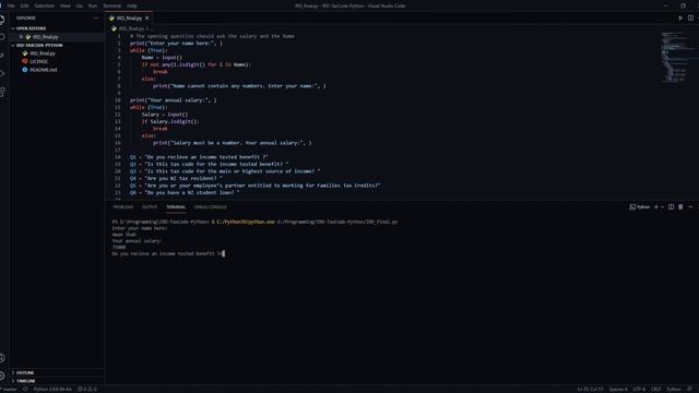 Find NZ tax code with python terminal - python смотреть онлайн