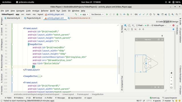 48.Double Tap To Change Video Duration (Requested Feature) | Video Player App смотреть онлайн