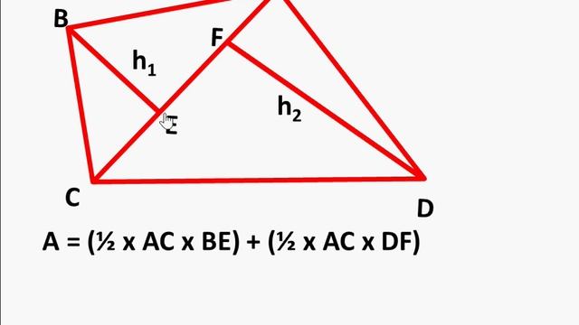 Maths - How to find area of any irregular quadrilaterals and Rhombus - English смотреть онлайн