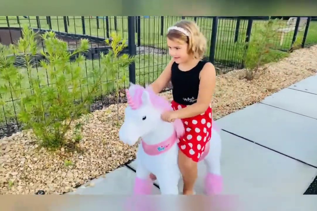 Pink unicorn PonyCycle ride on horse toy review смотреть онлайн