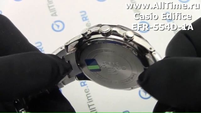 Обзор. Японские наручные часы Casio Edifice EFR-554D-1A с хронографом смотреть онлайн