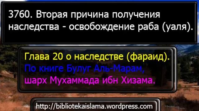 3760 Вторая причина получения наследства освобождение раба уаля смотреть онлайн