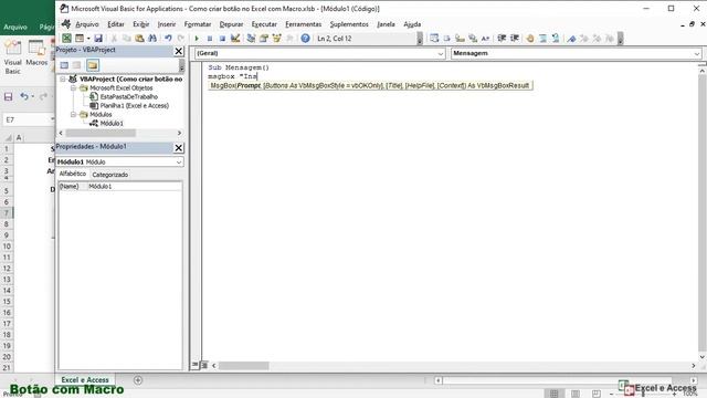 Como criar botão no Excel com Macro смотреть онлайн