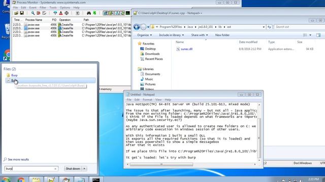 CVE-2017-3511: Code Injection through DLL Sideloading in 64bit Oracle Java смотреть онлайн