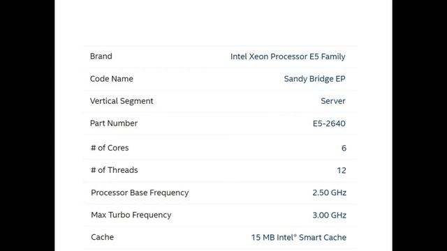 E5-2640 Intel Xeon E5 6-Core 2.50GHz 7.20GT/s QPI 15MB L3 Cache Socket FCLGA2011 Processor смотреть онлайн