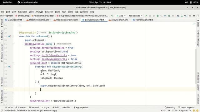 14.Update Website Url When A New Site Is Load In WebView | Android Studio Kotlin смотреть онлайн