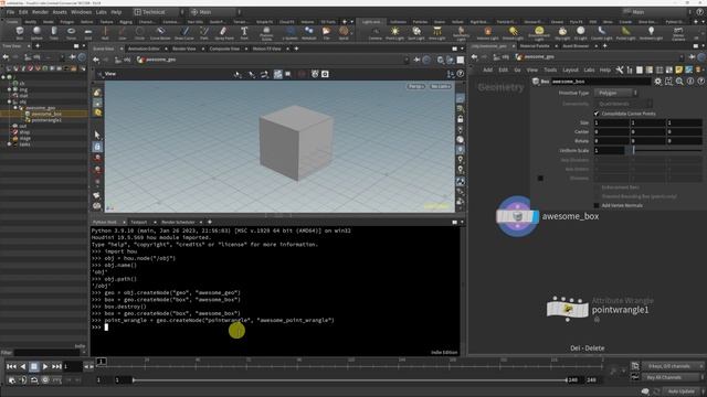 Node Creation/Deletion - A Quickstart to Python in Houdini смотреть онлайн