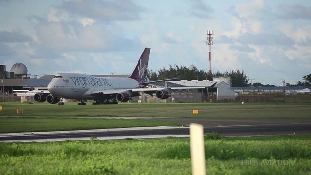 Virgin Atlantic Boeing 747-400 G-VXLG Taxi & Takeoff смотреть онлайн