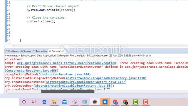 Spring Java Code Container Configuration Part 4 Constructor with Properties File смотреть онлайн