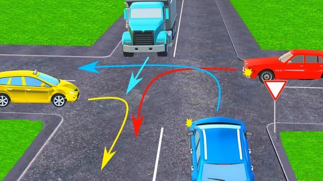 Разминка для водителей. Кто проедет первым, а кто последним? смотреть онлайн