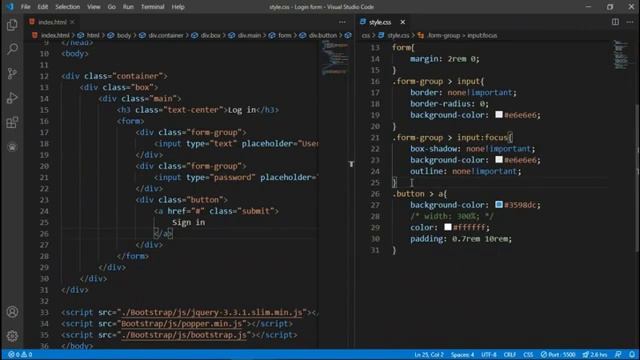 Frontend 38-dars amaliyot | Html, Css va Bootstrap login form yasash смотреть онлайн