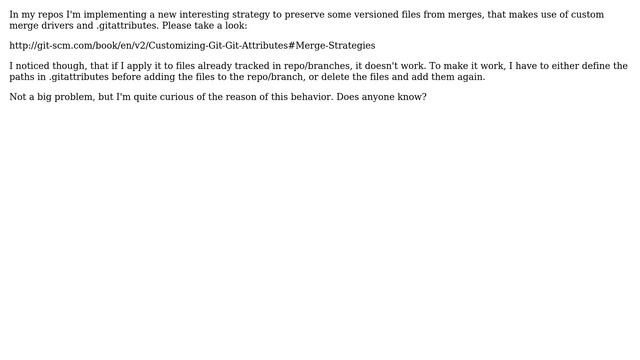 Why is .gitattributes applied only to files added to repo after defining it? смотреть онлайн