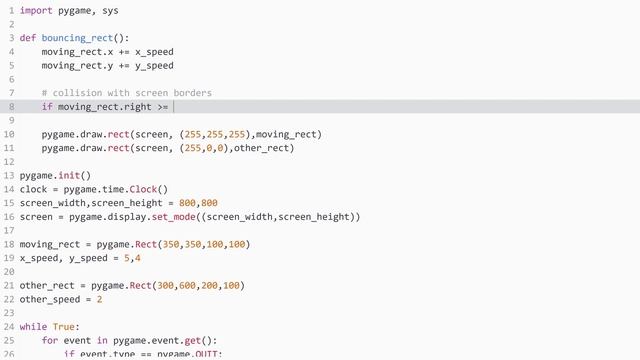 Python / Pygame tutorial: Collisions between static and moving objects смотреть онлайн