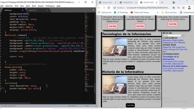 DISEÑANDO PAGINA WEB CON HTML+CSS |?| PARTE SEIS |?| ASIDE DE CONTENIDOS смотреть онлайн