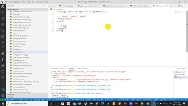 Python List remove() Function #100 #lingarajtechhub смотреть онлайн