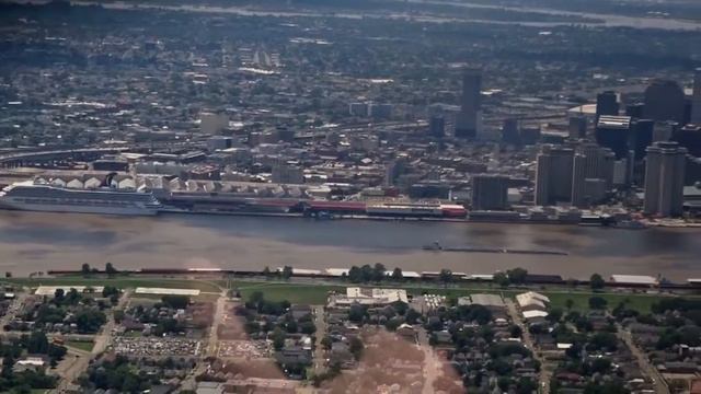 New Orleans Aerial Tour - French Quarter, Mississippi River, Mercedes Benz Superdome, and downtown смотреть онлайн
