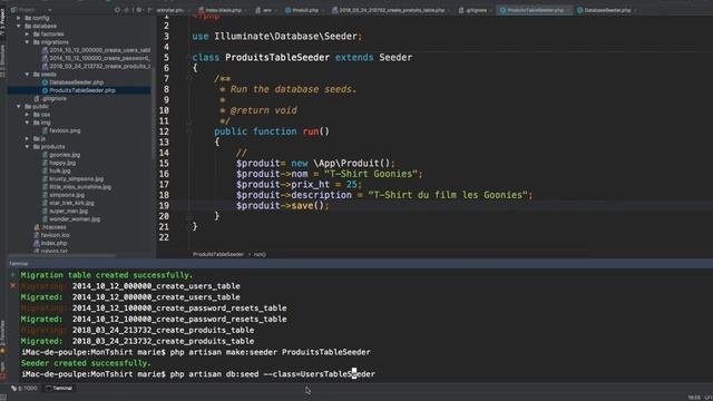 Données de Test: "Seed" des produits смотреть онлайн
