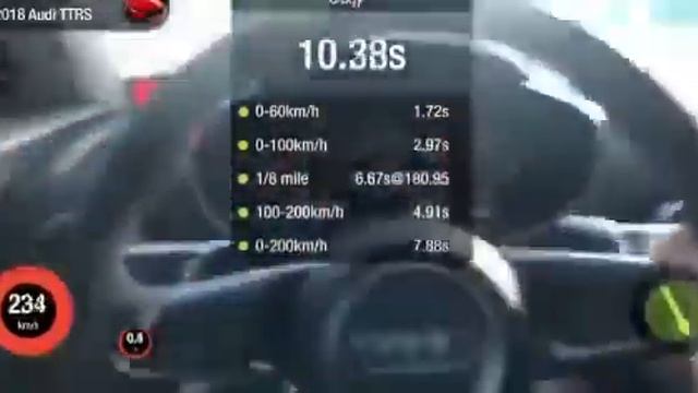 AUDI TTRS TTE625 1/2 mile test (full weight street tires) смотреть онлайн
