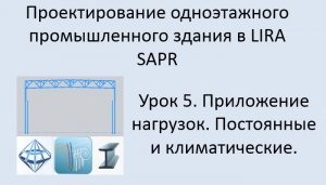 Одноэтажное промышленное здание в Lira Sapr Урок 5 Приложение нагрузок. Постоянные и климатические