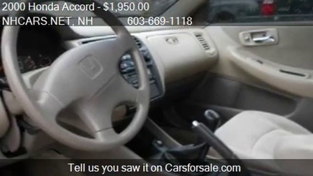 2000 Honda Accord LX sedan with ABS for sale in HOOKSETT, NH смотреть онлайн
