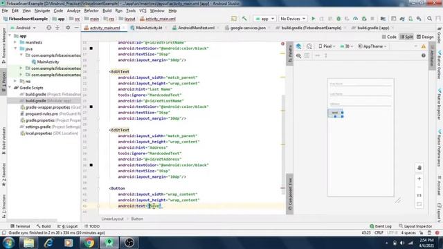 Insert and retrieve data from Cloud Firestore with Firebase Realtime database android studio part-1 смотреть онлайн