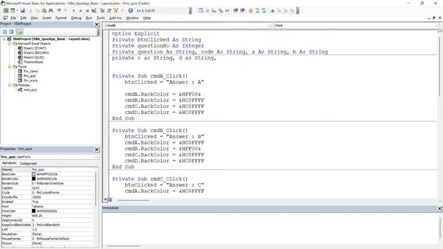 Quiz App using Excel VBA смотреть онлайн